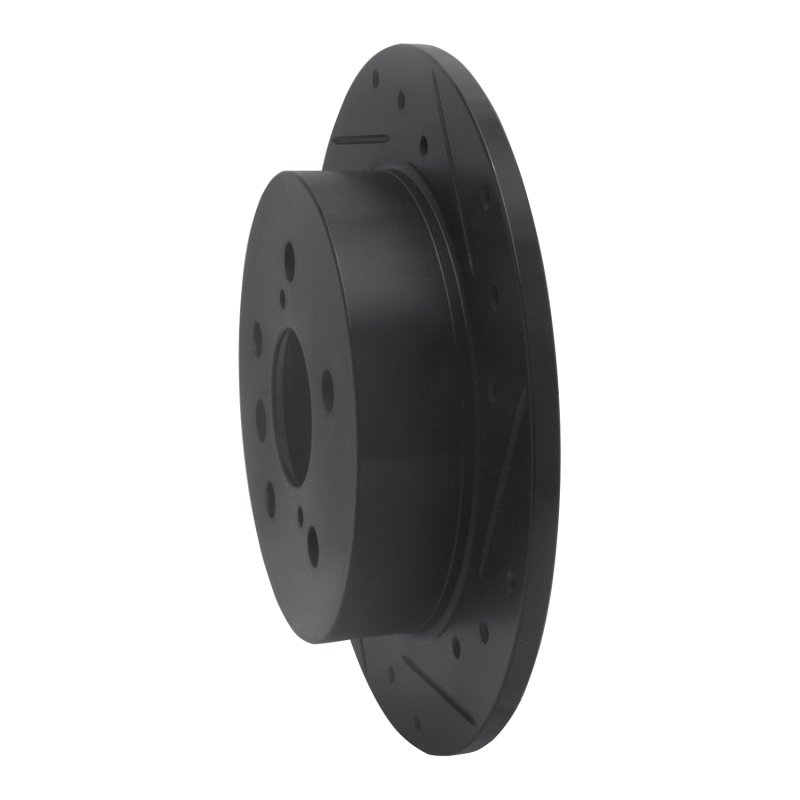 Toyota Camry Brake Rotor (1) - Rear Right - R1 Concepts - Drilled & Slotted - Black - `18-`24